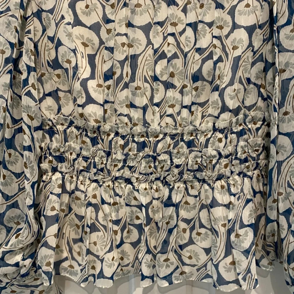 Rebecca Taylor Deco Fleur Silk Floral Blouse/Mu;ticolor, 16717 - Picture 8 of 16